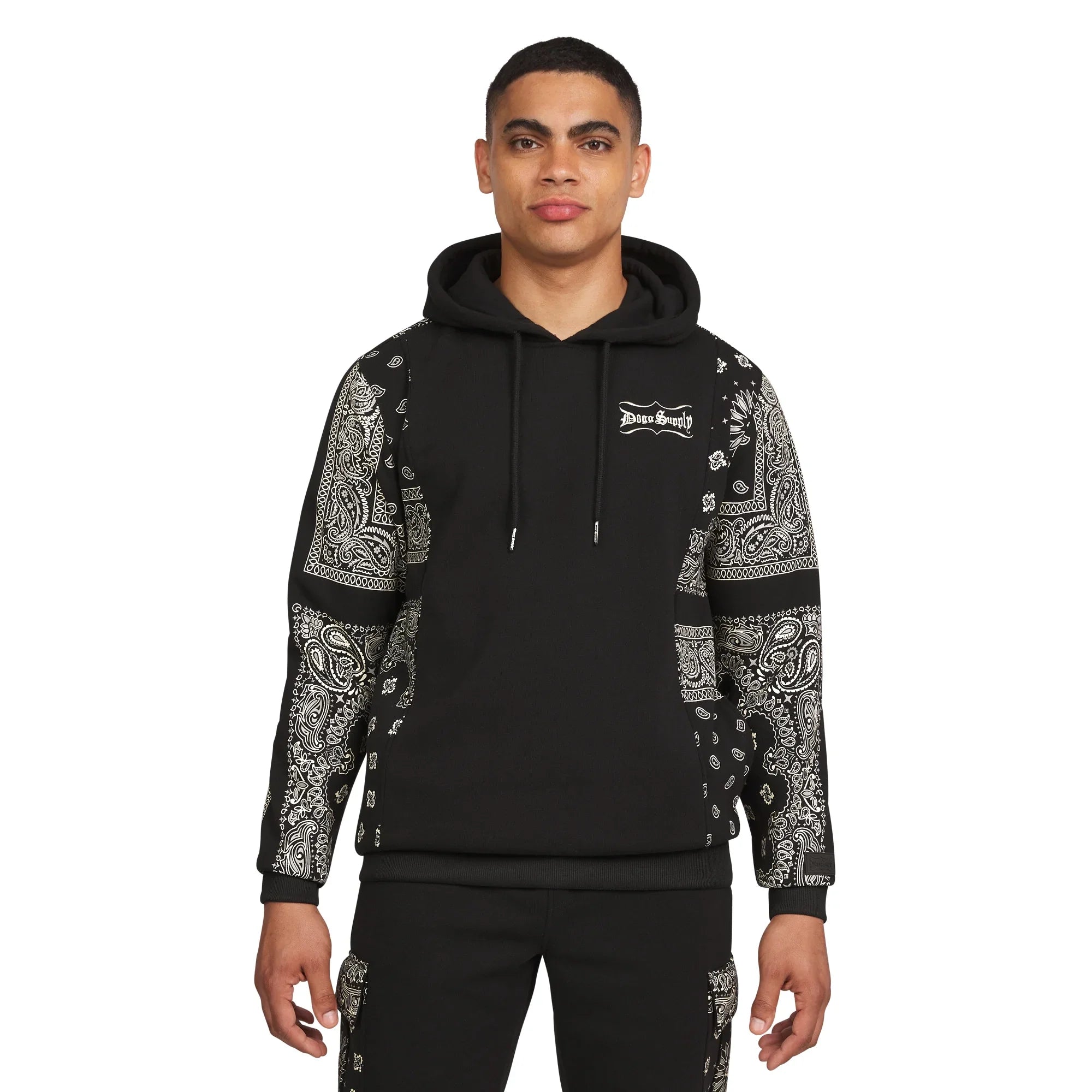 Dogg Supply by Snoop Dogg Men's and Women's Paisley Long Sleeve Pullover Hoodie.