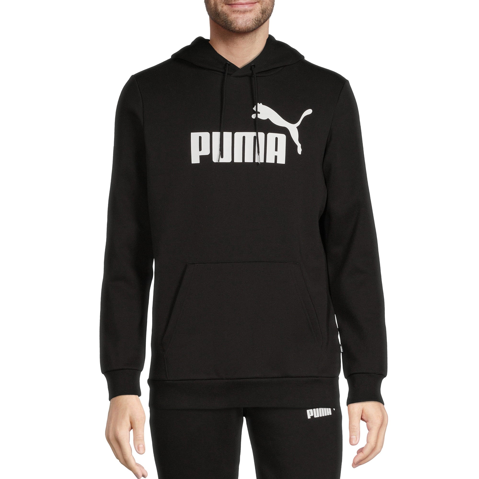 Puma Men's and Big Men's Fleece Logo Pullover Hoodie