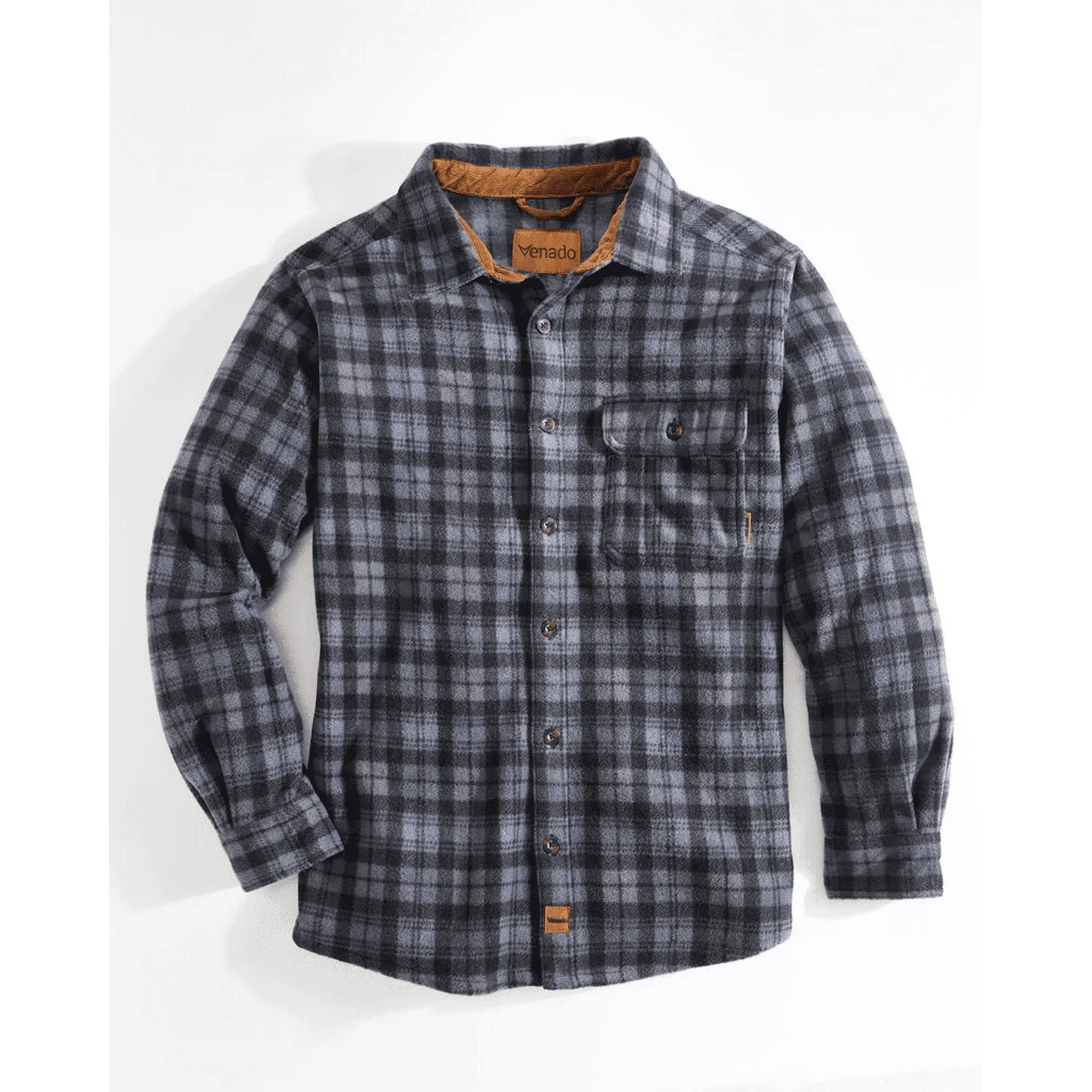 Venado Mens Plaid Shirts for Men - Heavyweight Buffalo Plaid Fleece Shirt